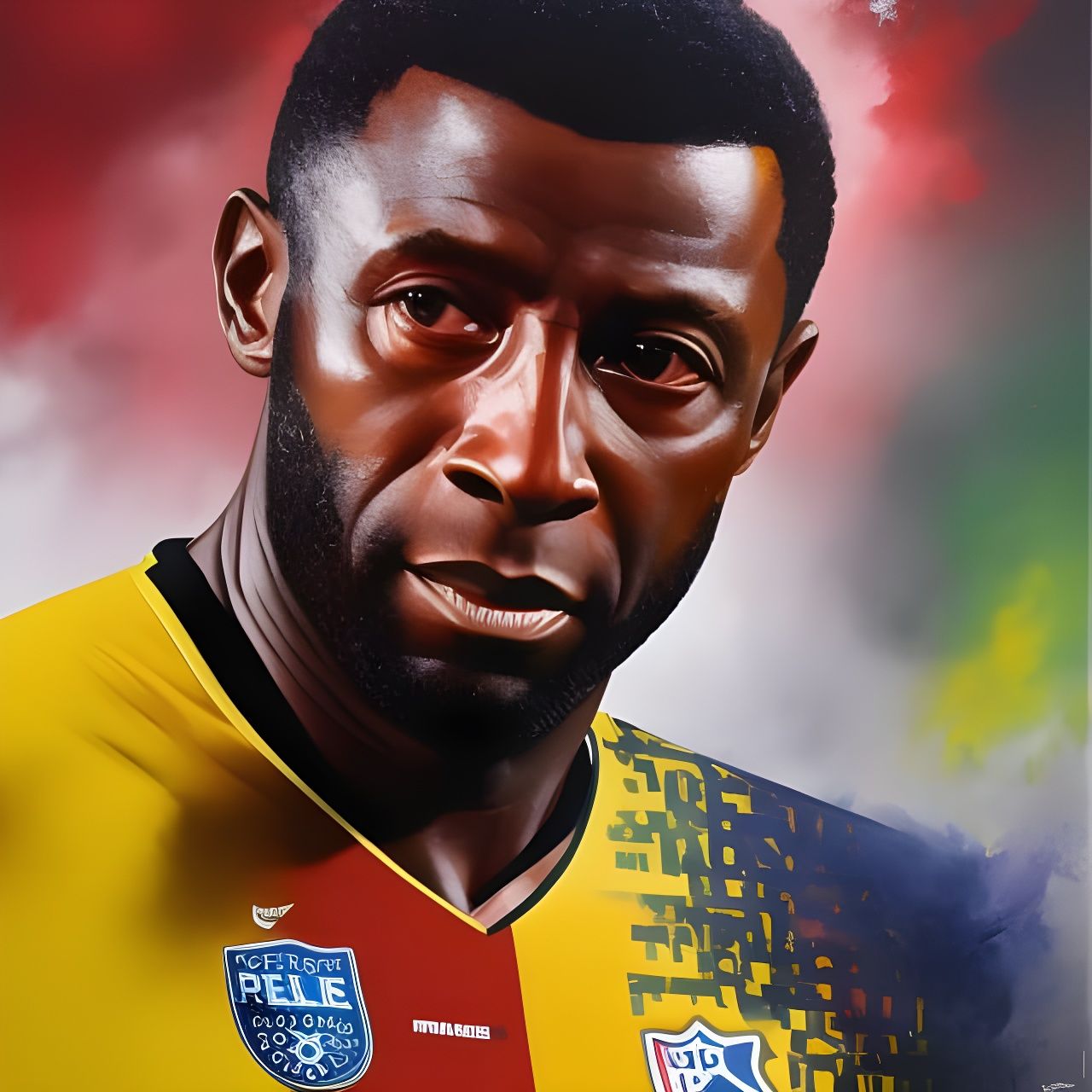 Pelé Portrait: A Vibrant Splash Art Tribute