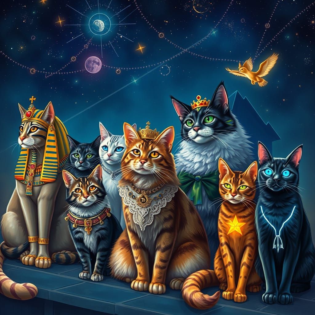 Regal Cats Through Time Linked by Ancestry