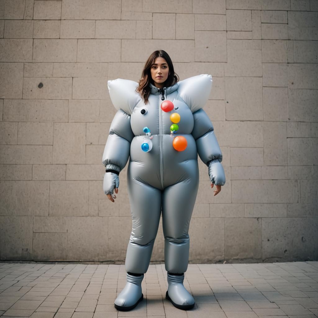 Girl in Inflatable Suit: Professional Photography