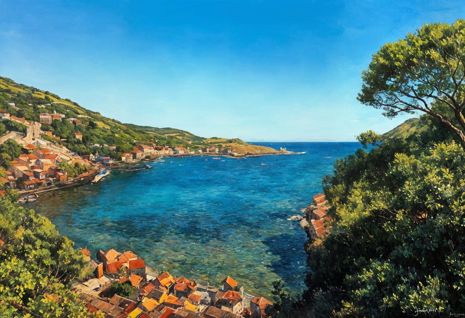 Vibrant Fauvist Landscape of Agay in 1905