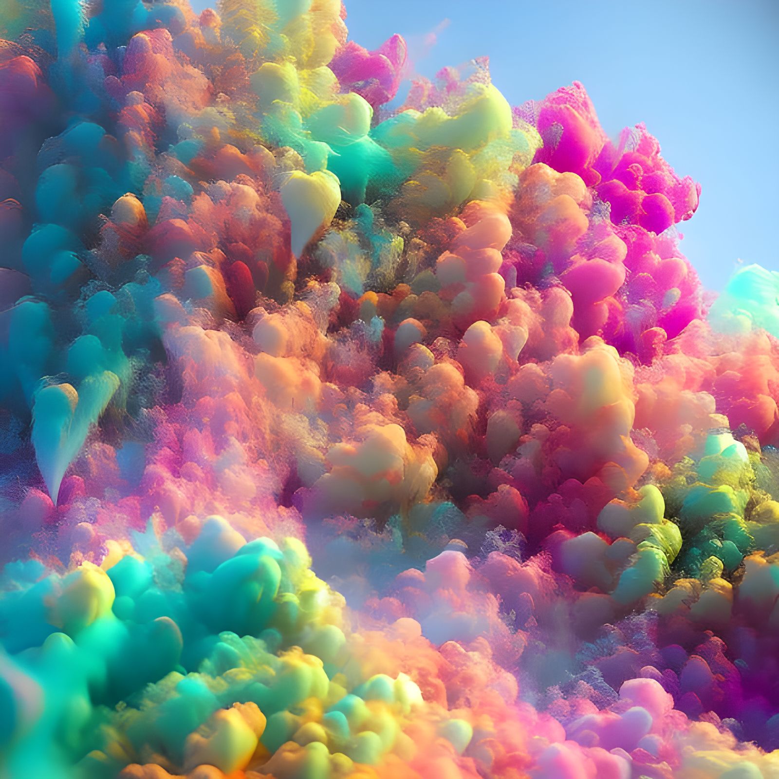 Abstract Bioluminescent Gel Paste Digital Art