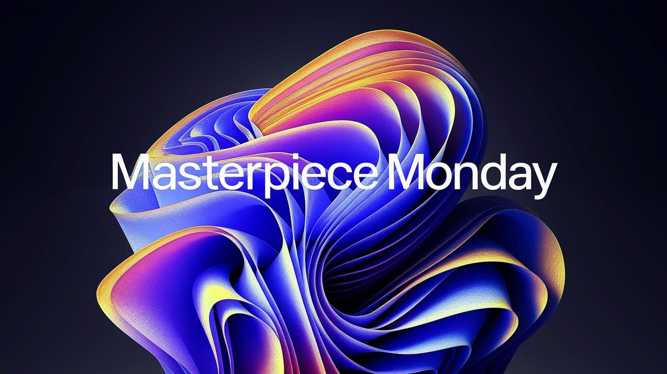 Abstract Masterpiece Monday Bloom in Cosmic Creation Style