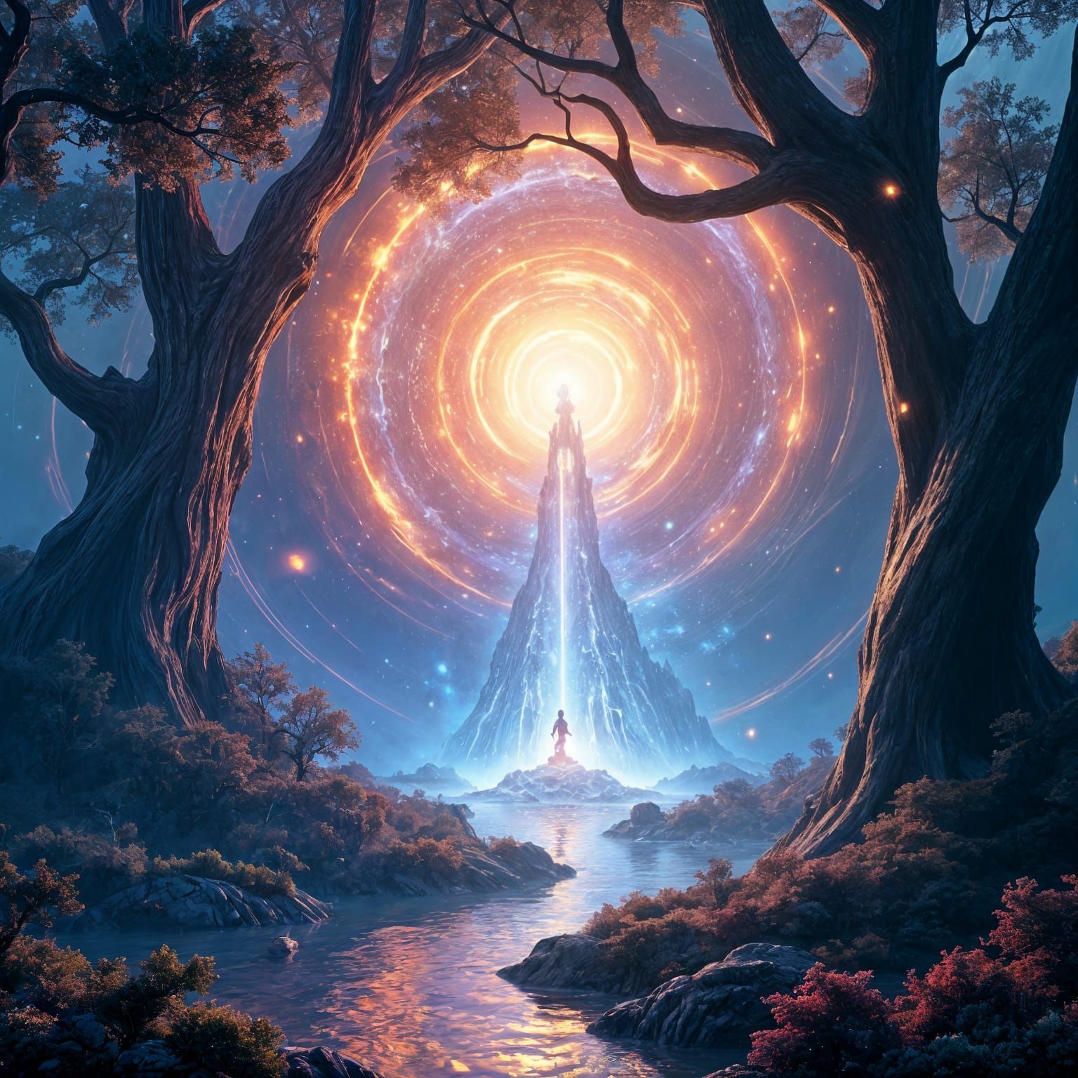 Detailed Matte Painting of Empathy and Ethics