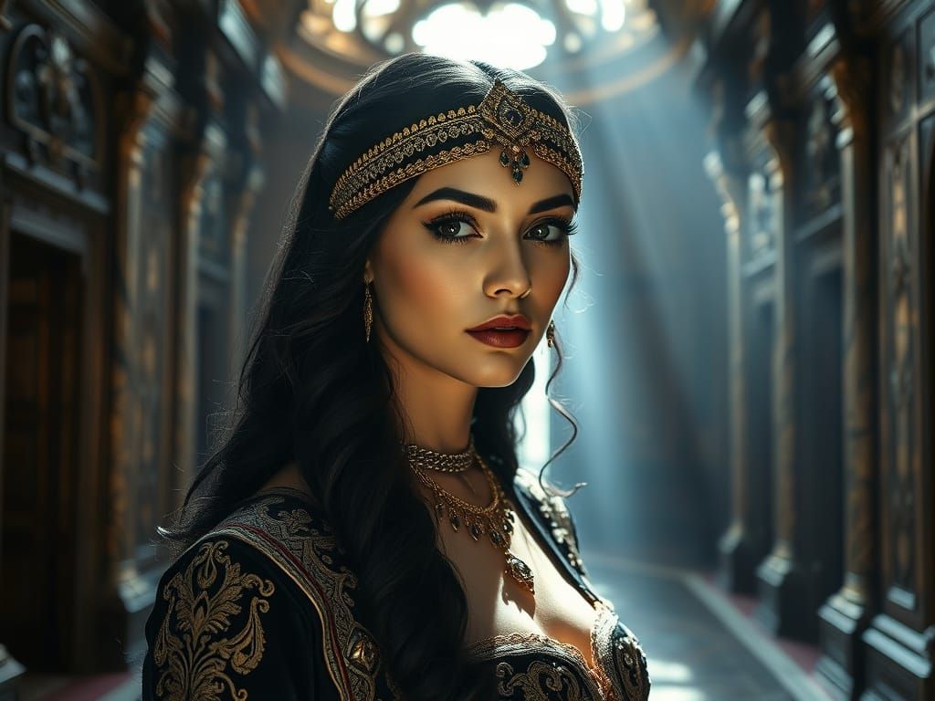 Ottoman Princess in Opulent Splendor