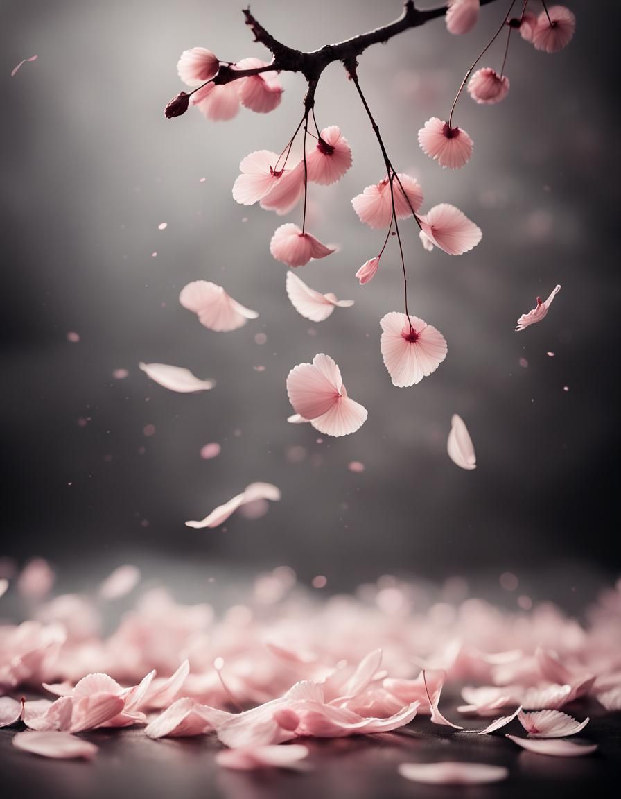 Surreal Cherry Blossoms in Dreamy Digital Art