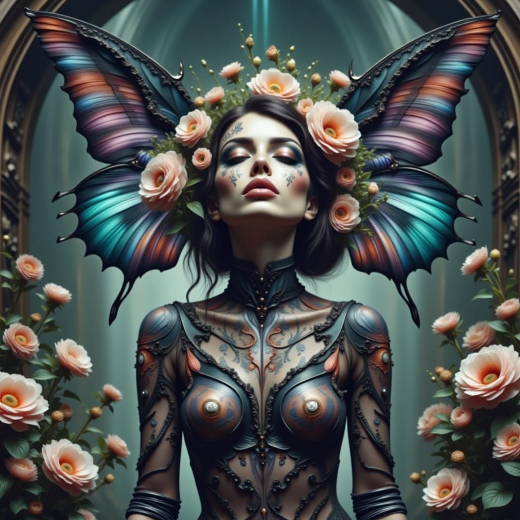 Cyberpunk Cityscape of Broken Memories in Neon Style