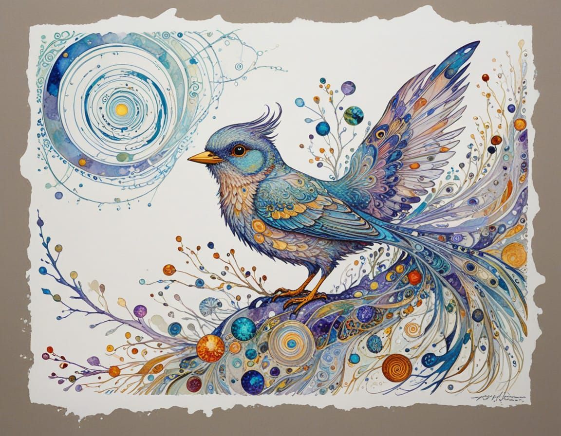 Mythical Furry Birds of Celestial Beauty