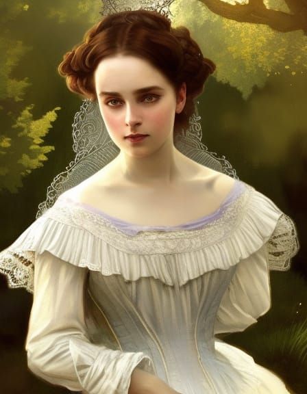 Victorian Lady Portrait with Dynamic Lighting