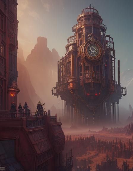 Future Steampunk city