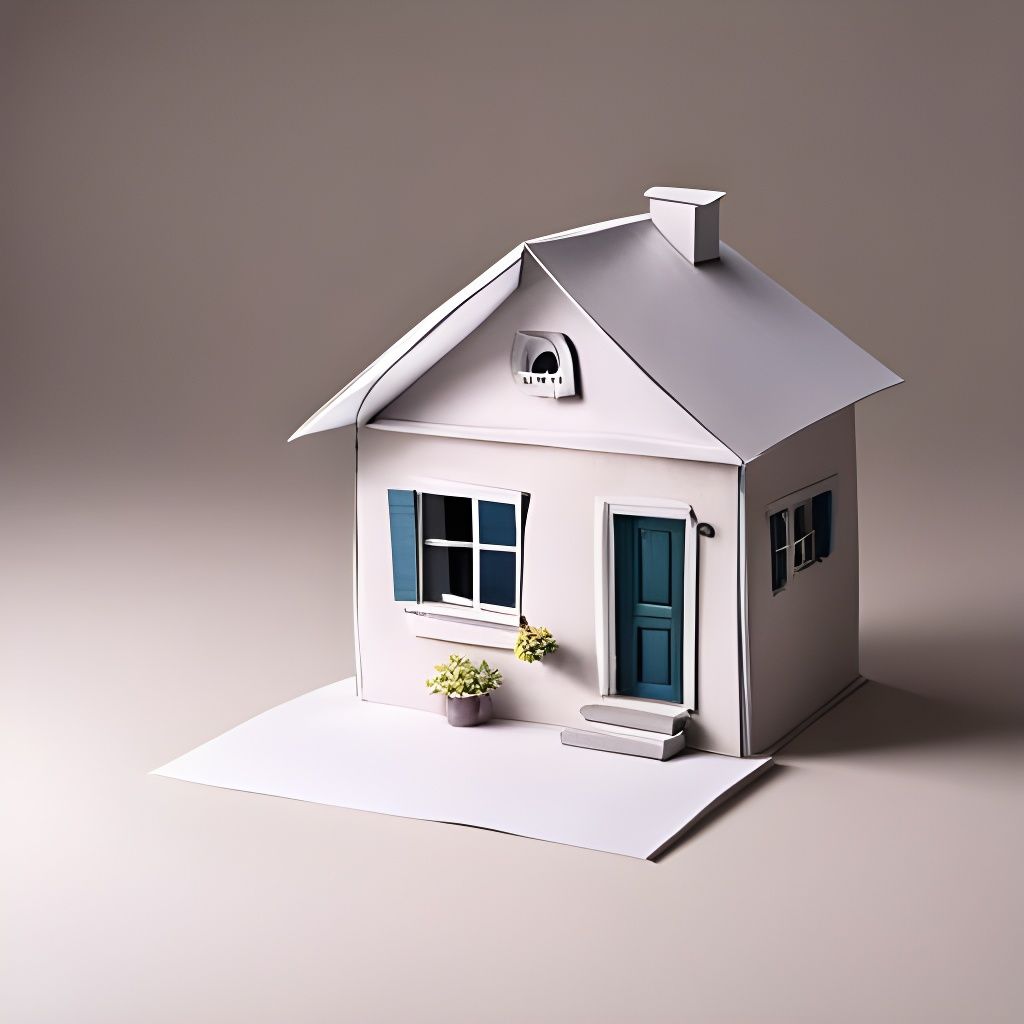 Paper Sculpture of a House