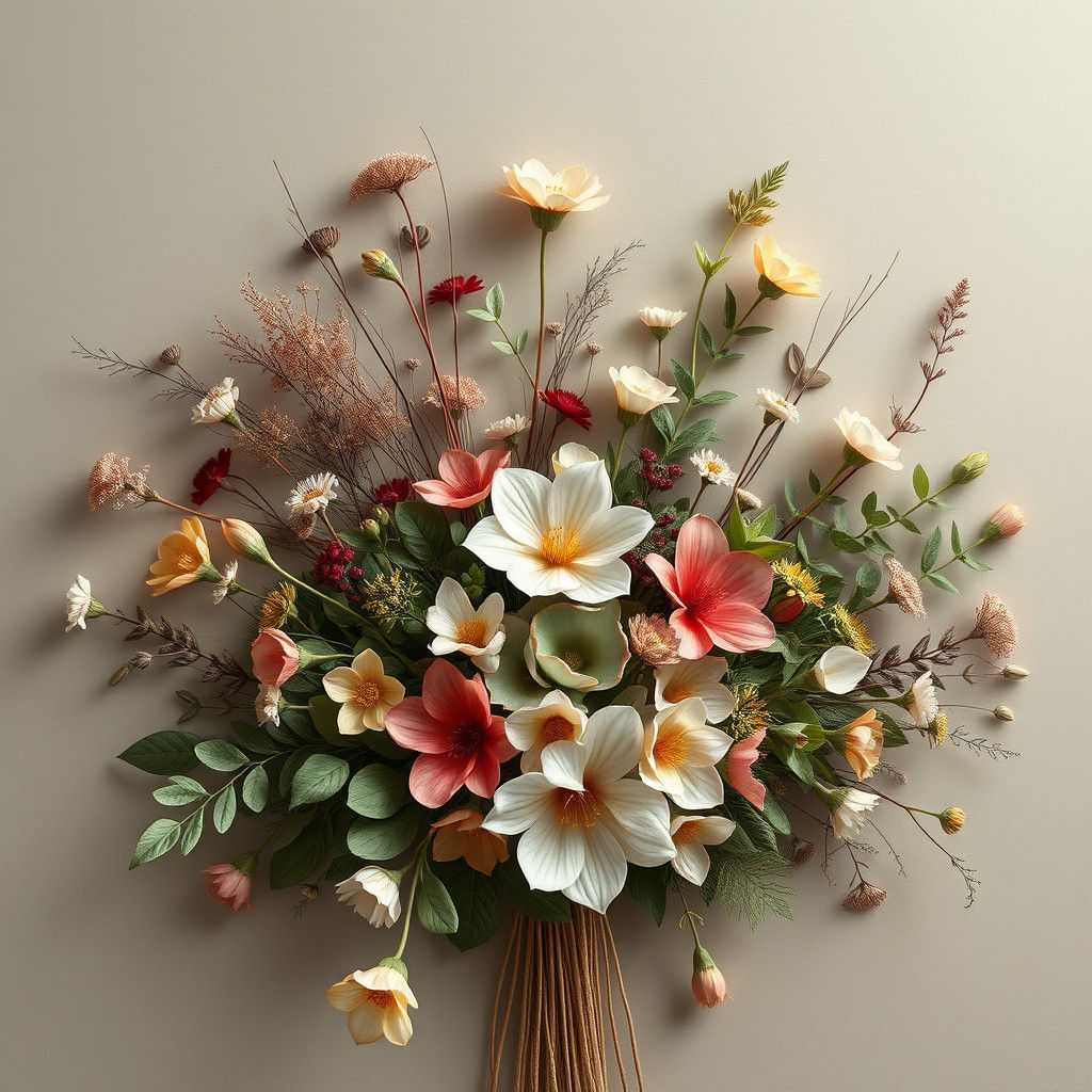 Bohemian Botanical Wall Art in 8k