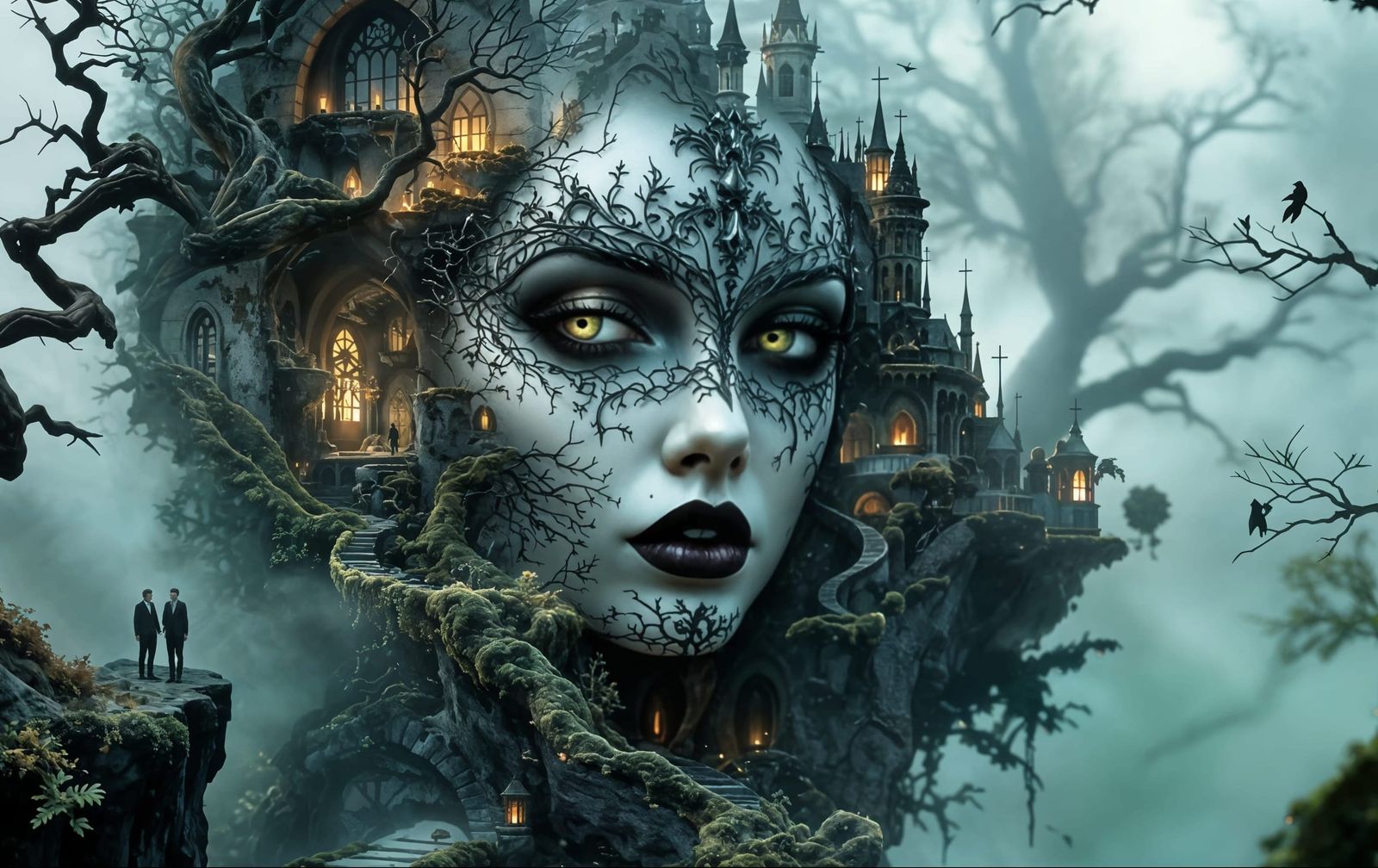 When Fog Begins to Weave,
Its Shadowy Threads. 
@Lucyalia