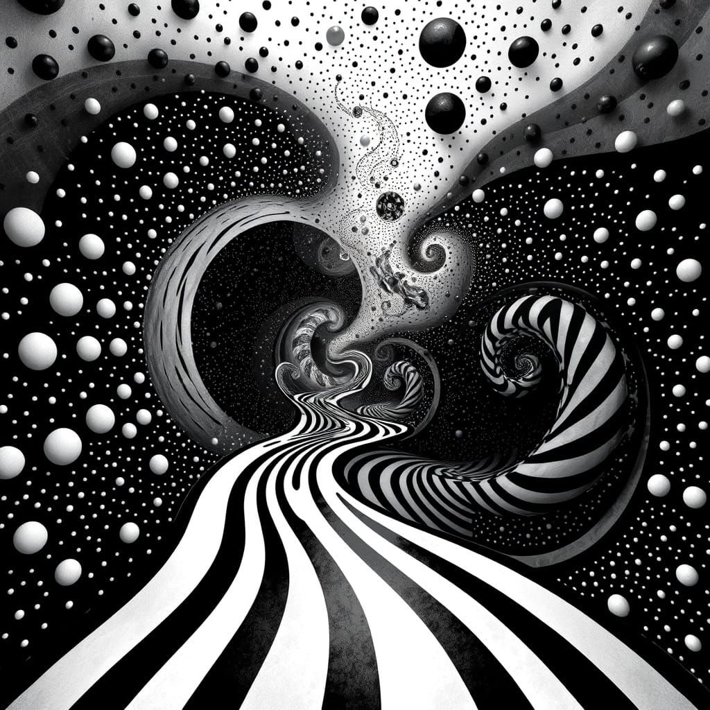 Mystical Black and White Optical Illusion