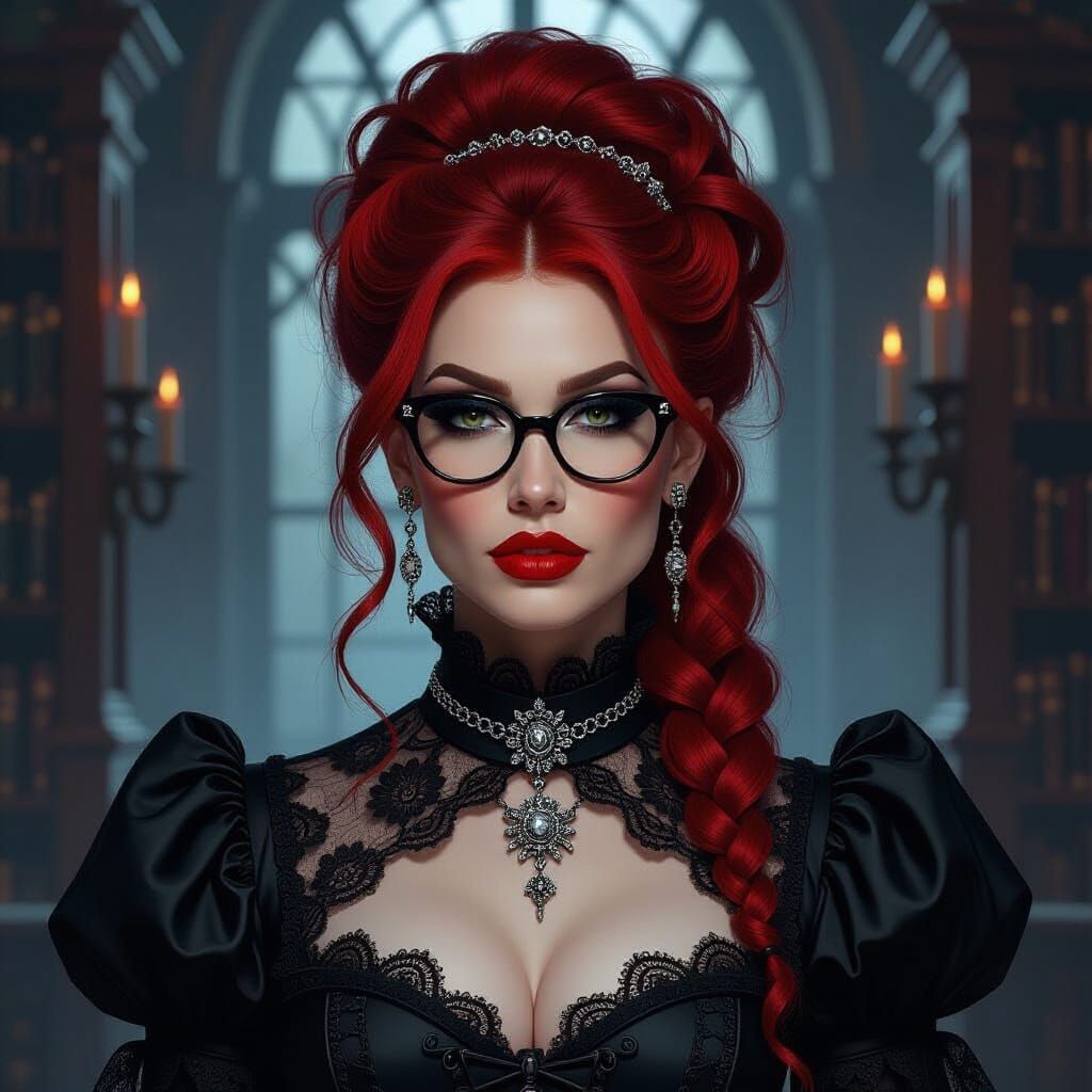 Gothic-Punk Aretha Frankenstein Portrait