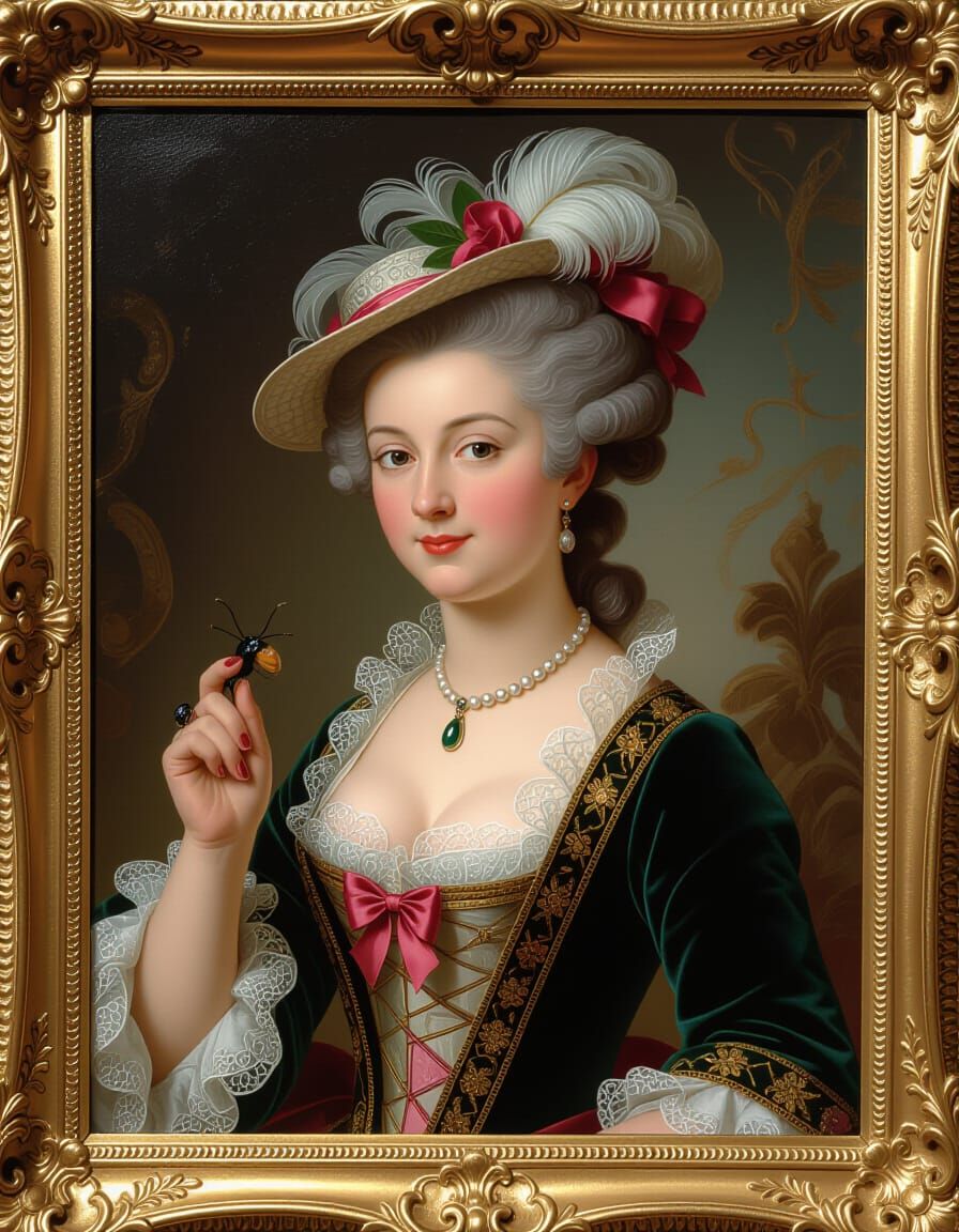 Rococo Elegance: Hyperrealistic Elephant Ant Hybrid