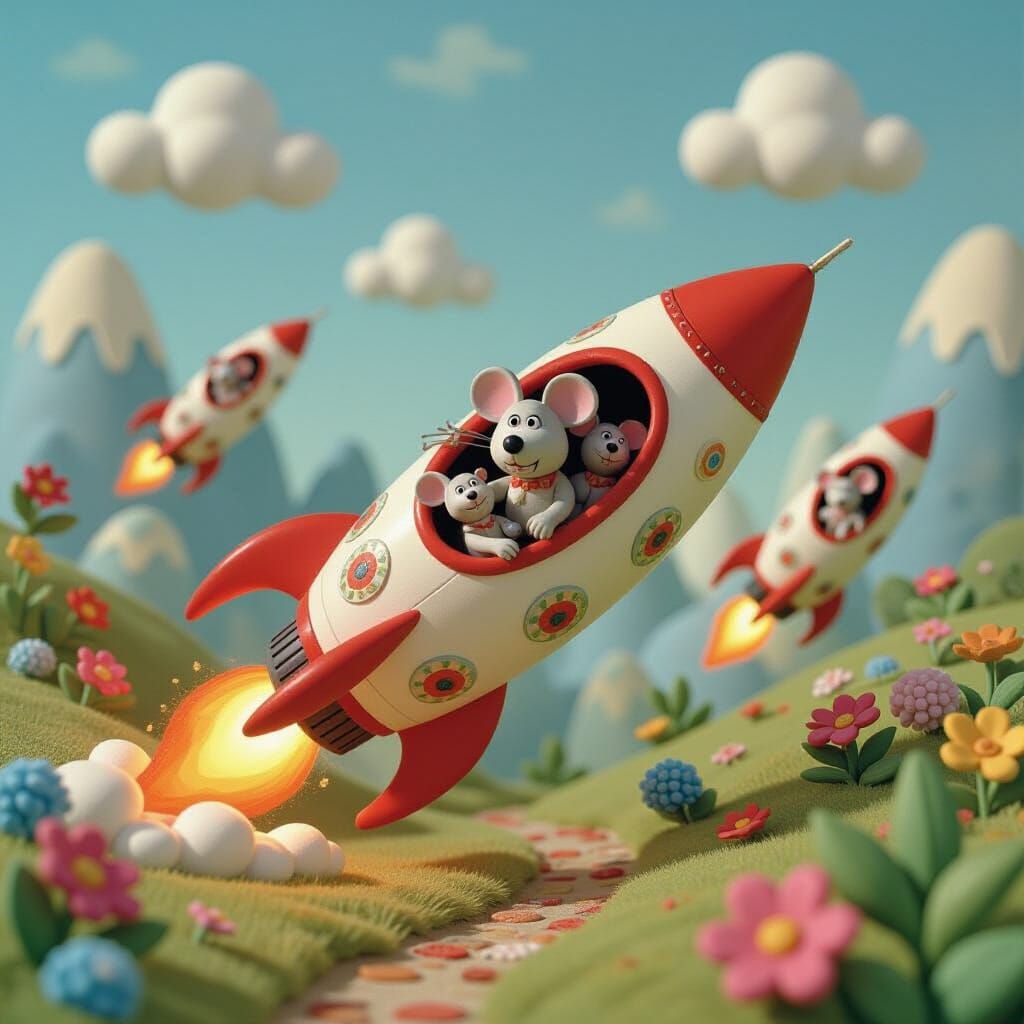 Mice in Rocket Ships: Surreal Animation Adventure