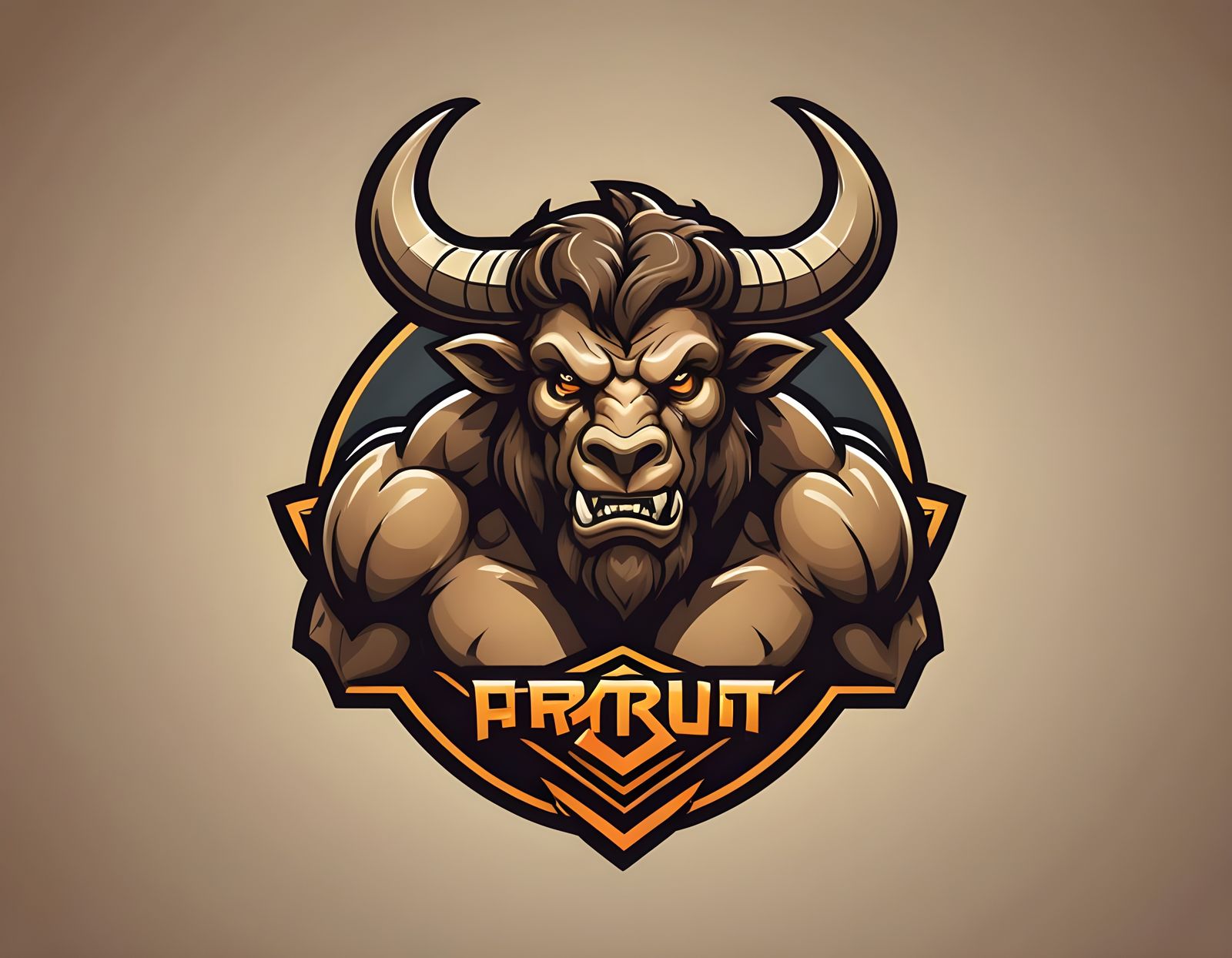Surreal Minotaur Mascot in Esport Logo Design