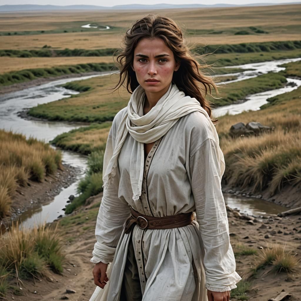 Aksinya: Strength and Serenity by the Steppe River