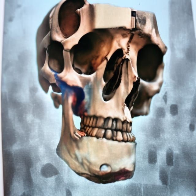 Steampunk Skull Camera: Detailed Post-Apocalyptic Concept Ar...