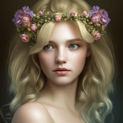 Sad Swedish Princess Portrait in Hyperdetailed Style