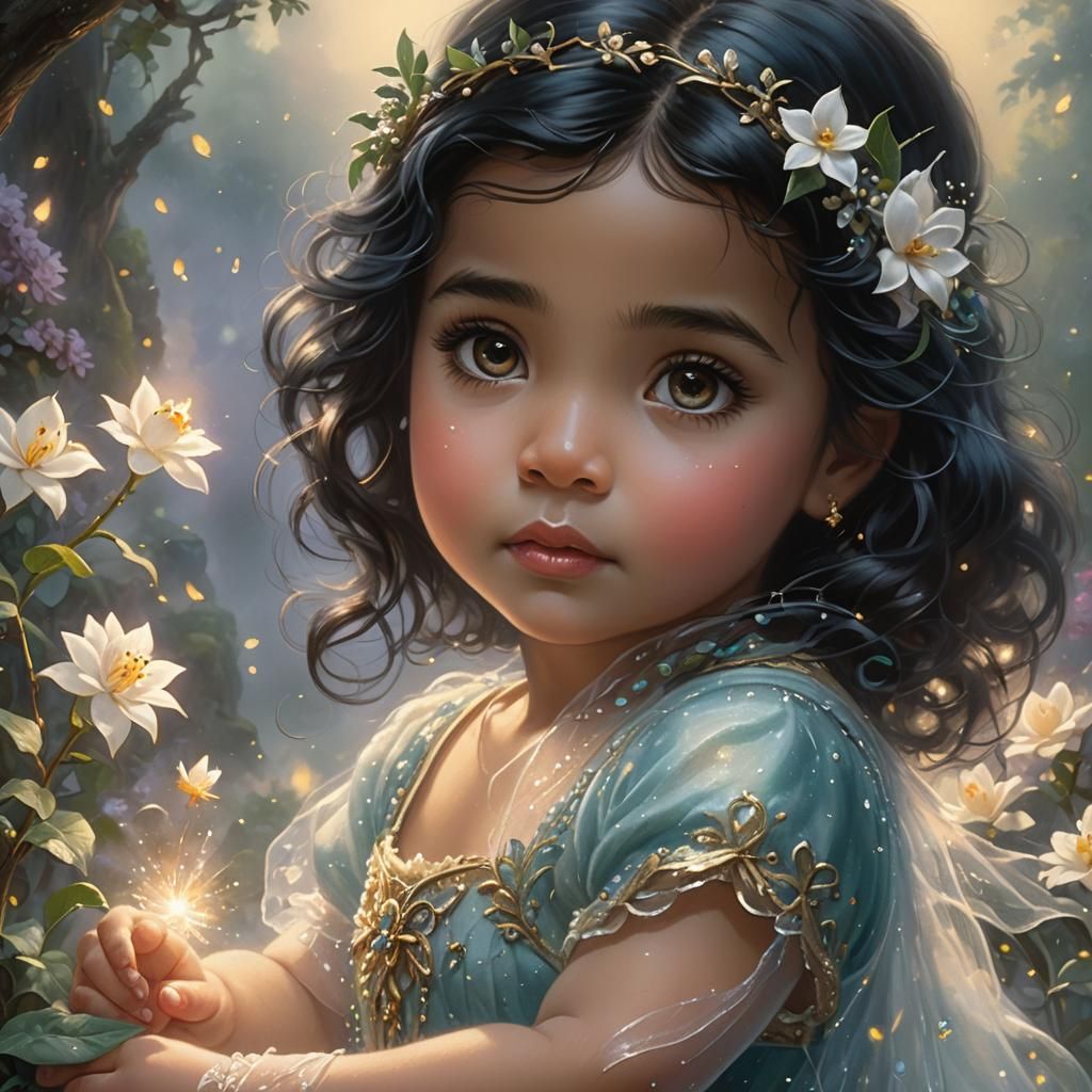 Ethereal Baby Portrait in Fairytale Style