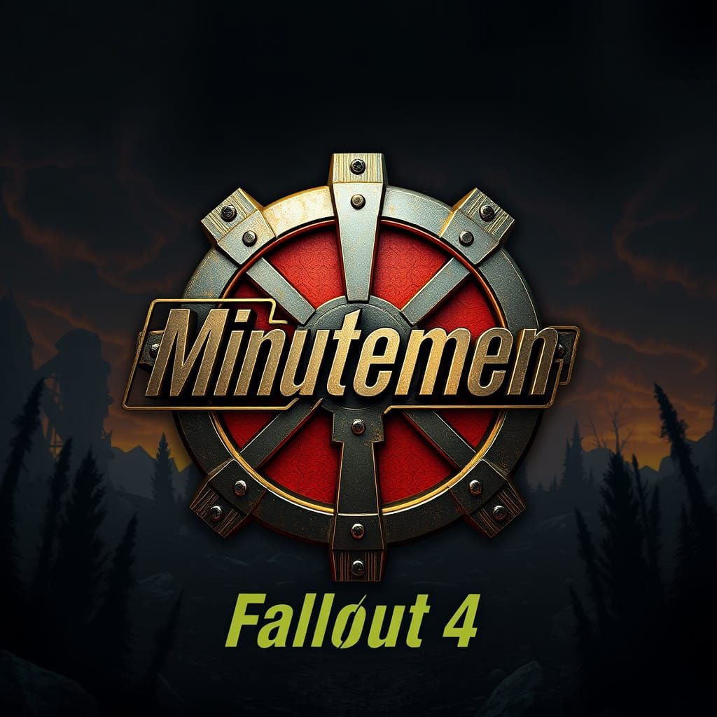 Epic Minutemen Logo in a Fantastical Fallout 4 World