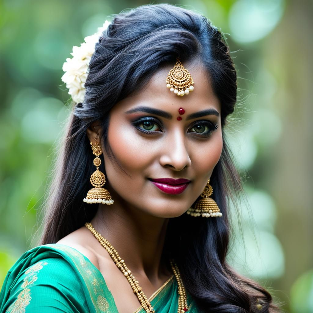 Portrait of a Beautiful Young Bengali Woman