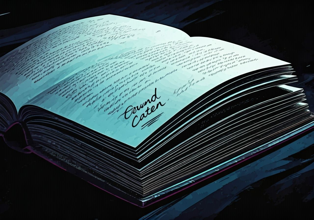 Open Novel with Lore and Handwritten Note