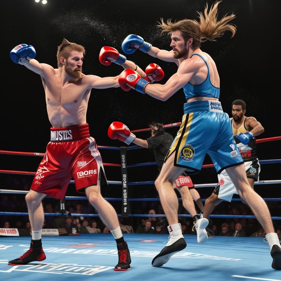 Cat Versus Fish Boxing Match: Absurd Humor