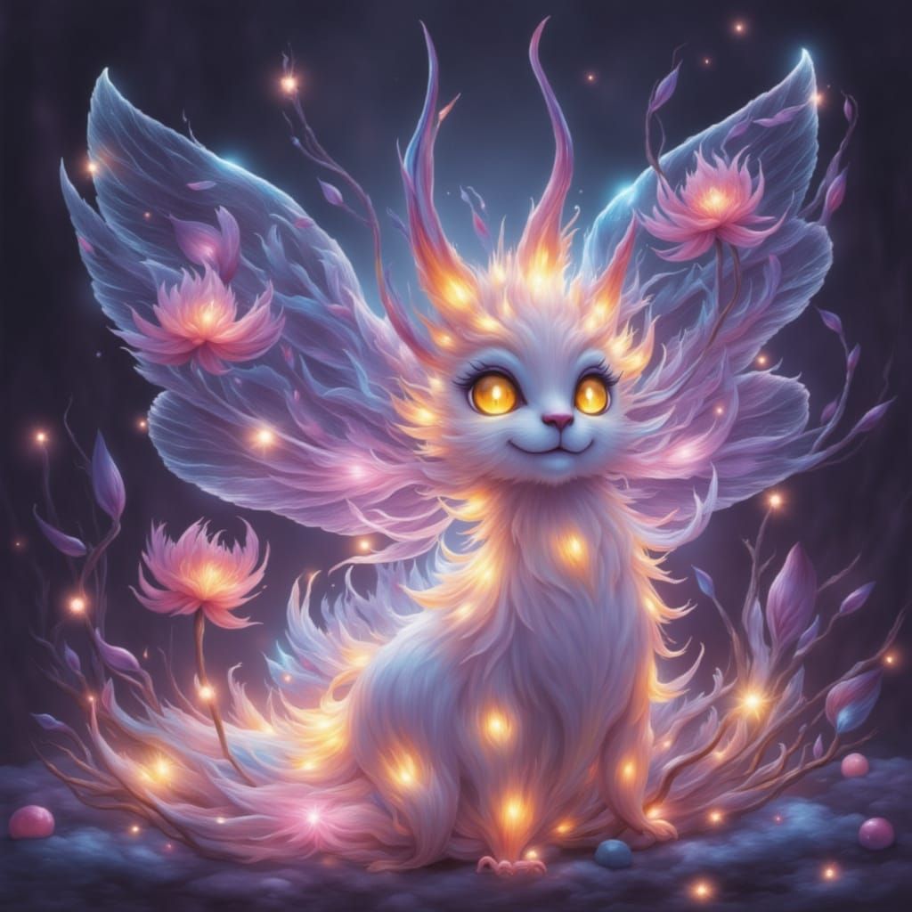 Ethereal Alien Creature in Temporal Flicker