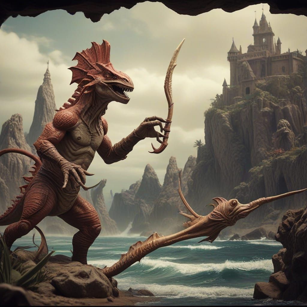 Stop Motion Claymation Monster Fight Inspired by Harryhausen