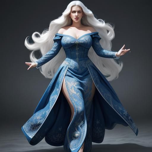 Hyperrealistic Magazine Cover Featuring Curvy Woman