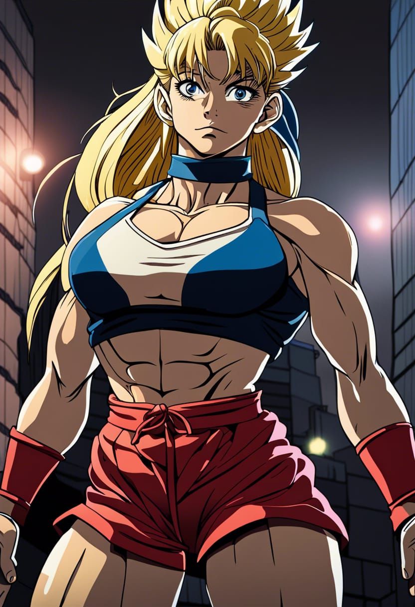 Yu Yu Hakusho Blonde Bodybuilder Manga Illustration