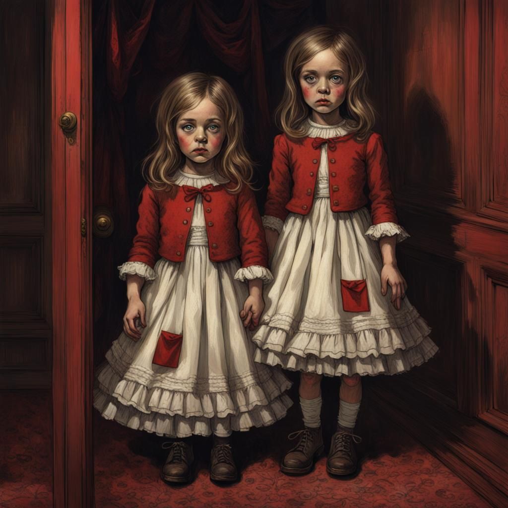Horrific Megan Annabelle Twins in Doré Rutkowski Style