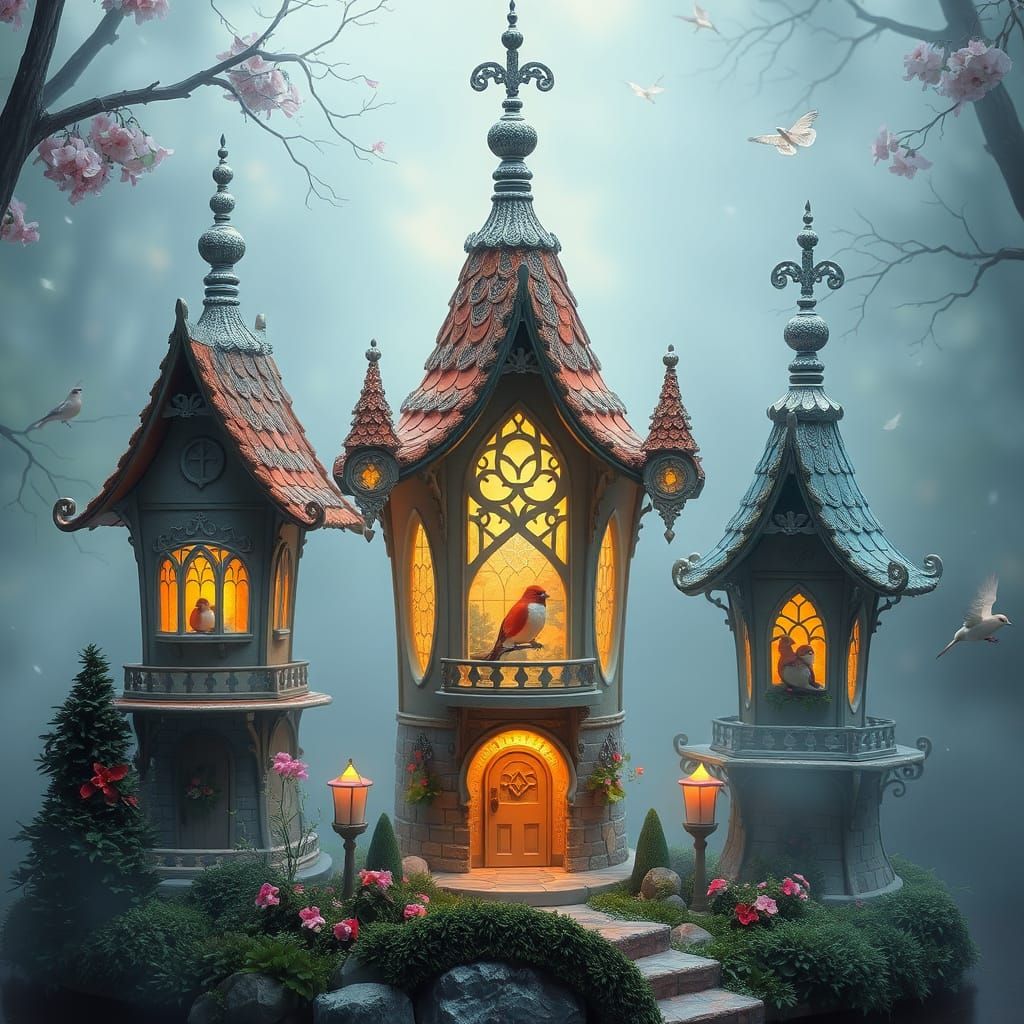 Ethereal Birdhouses in Crystal Palace