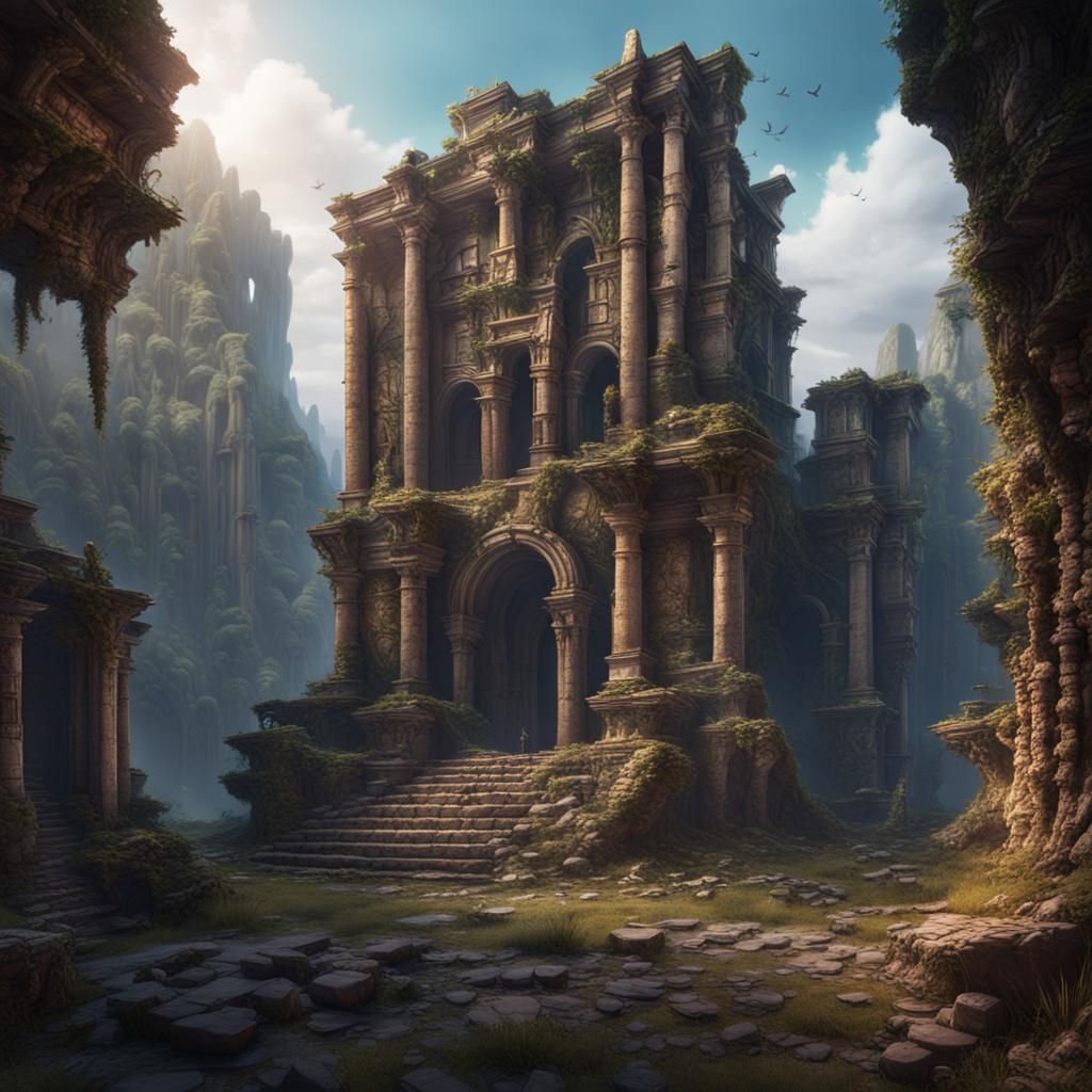 Fantastical Ancient Ruins Concept Art