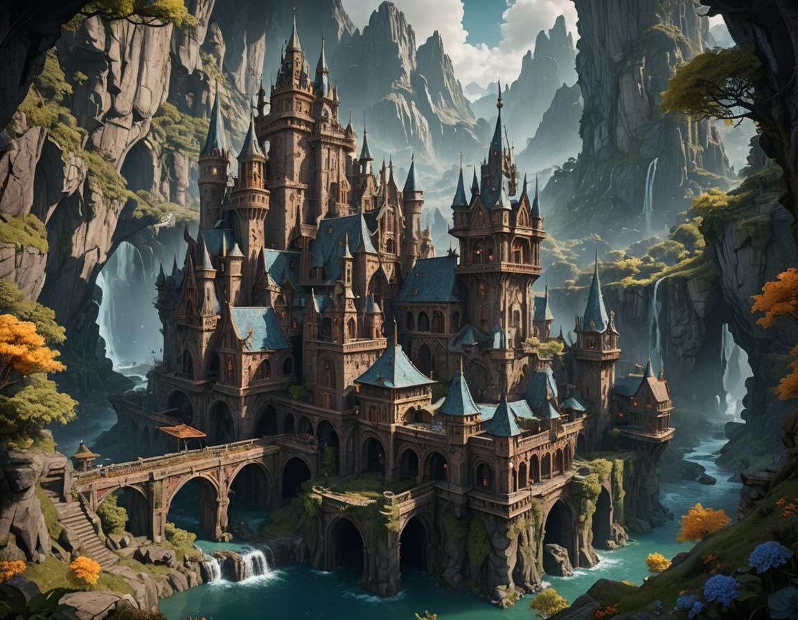 Fantastical Landscape in Deep Color, 8K Resolution