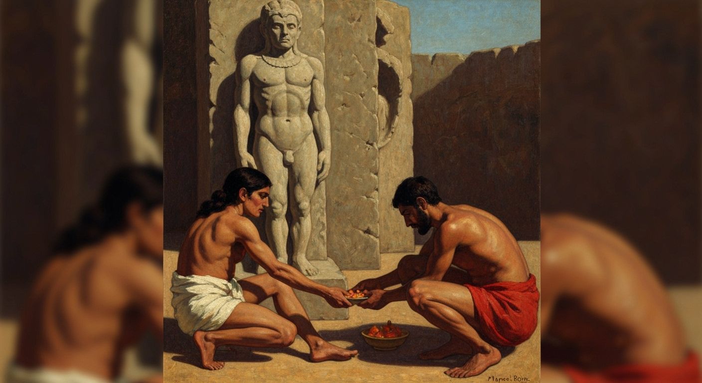 Offering to Moloch in Symbolism Style