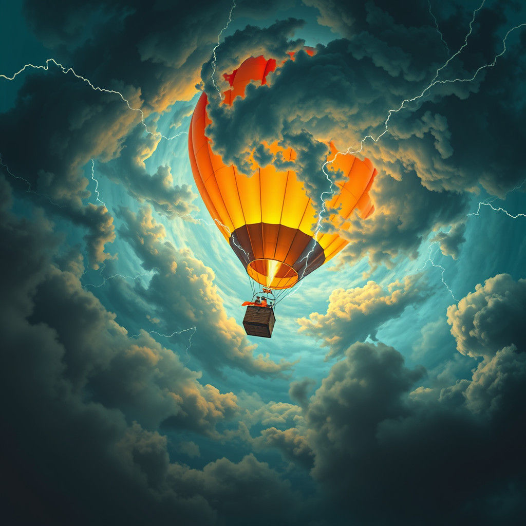 Hot Air Balloon Ride Through Fantasy Stormscape