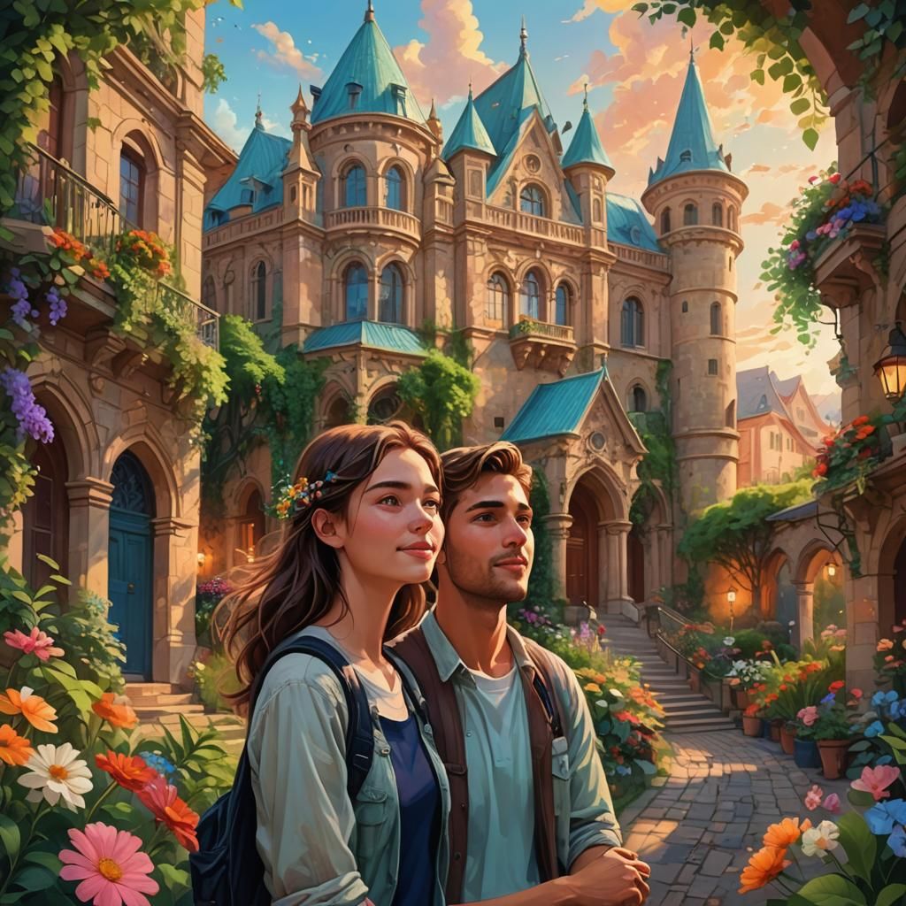 Young Heroes Begin New Life: Digital Painting