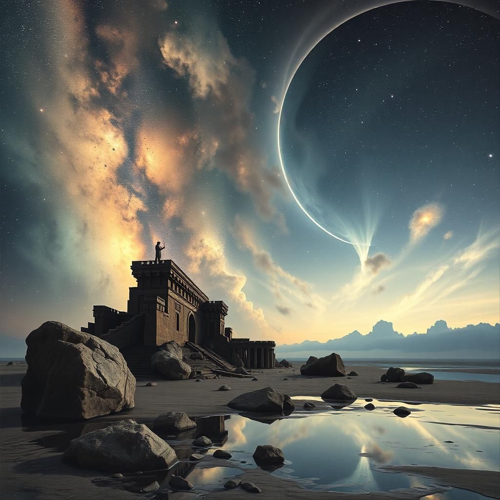 Abstract Nebula with Quantum Wings