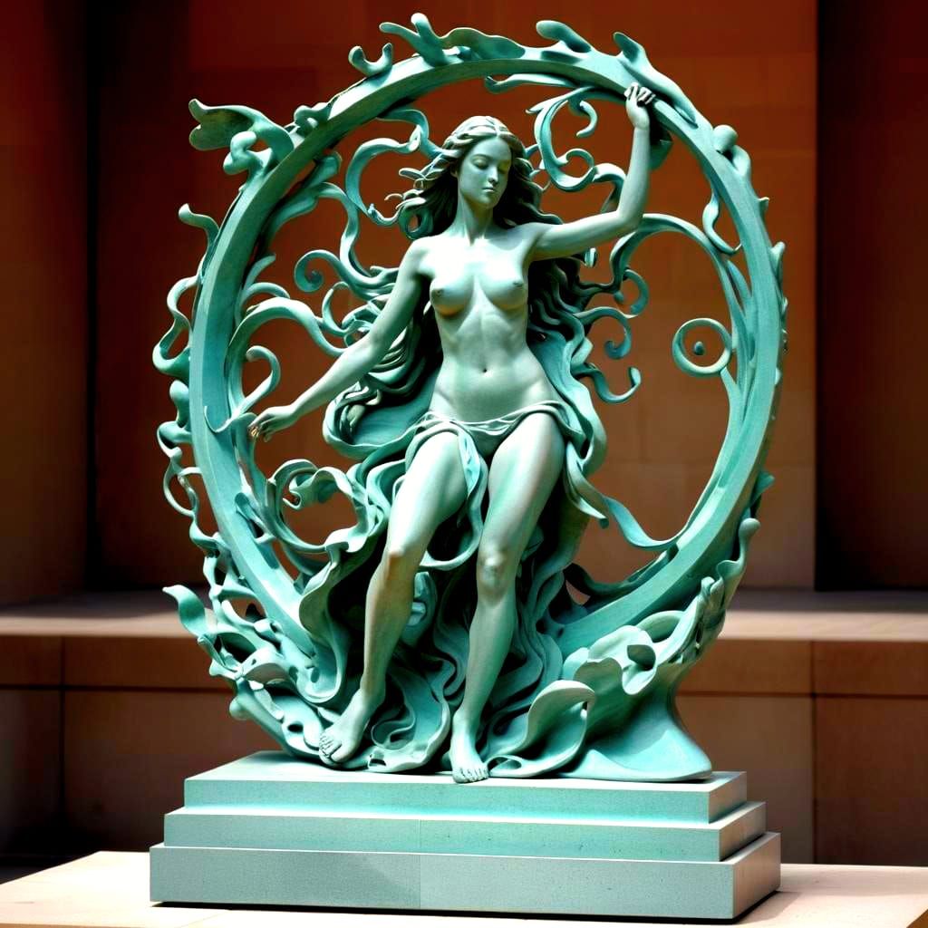Abstract AI Generated Sculpture