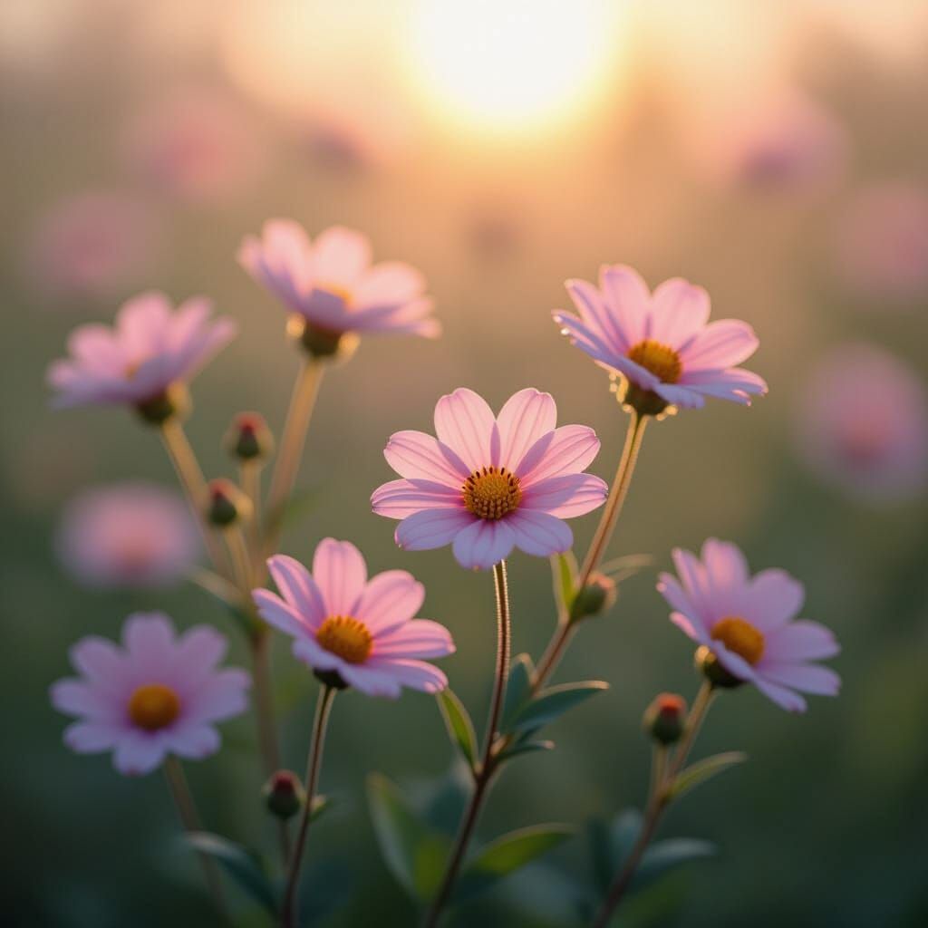 Dreamy Flowers Chew the Air: Whimsical AI Art