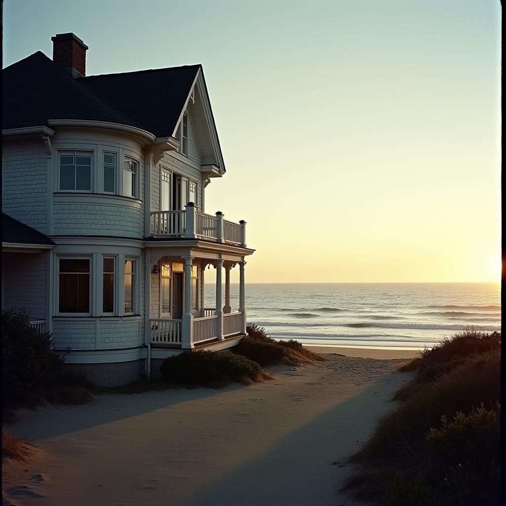 Majestic Seaside Residence in Cinematic Style