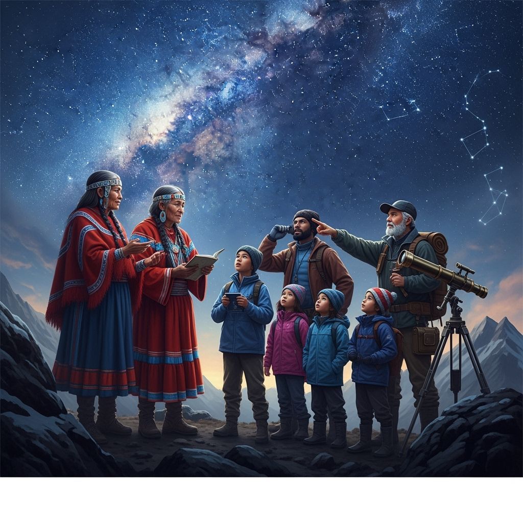 Stargazers Under Milky Way in Hyperrealistic Style