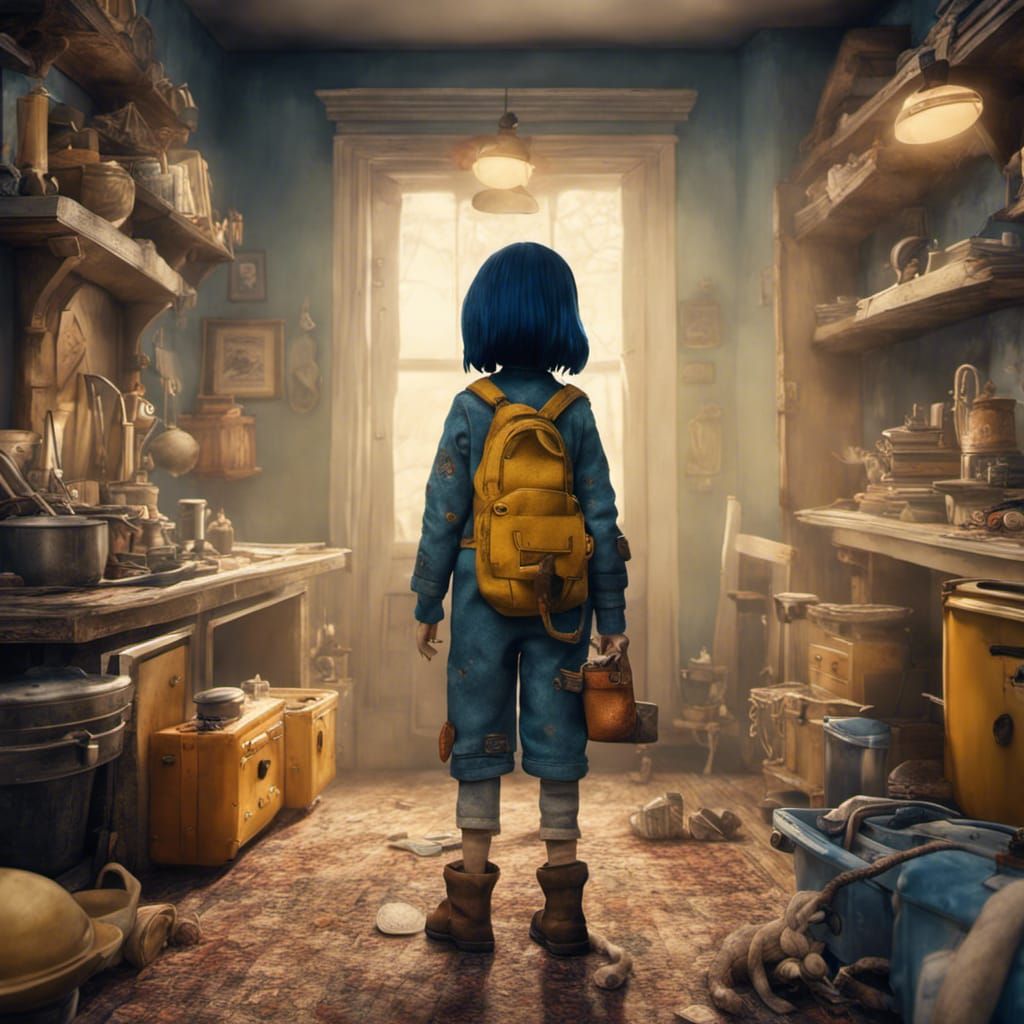 Hyperrealistic Coraline Portrait in Human Realism Style