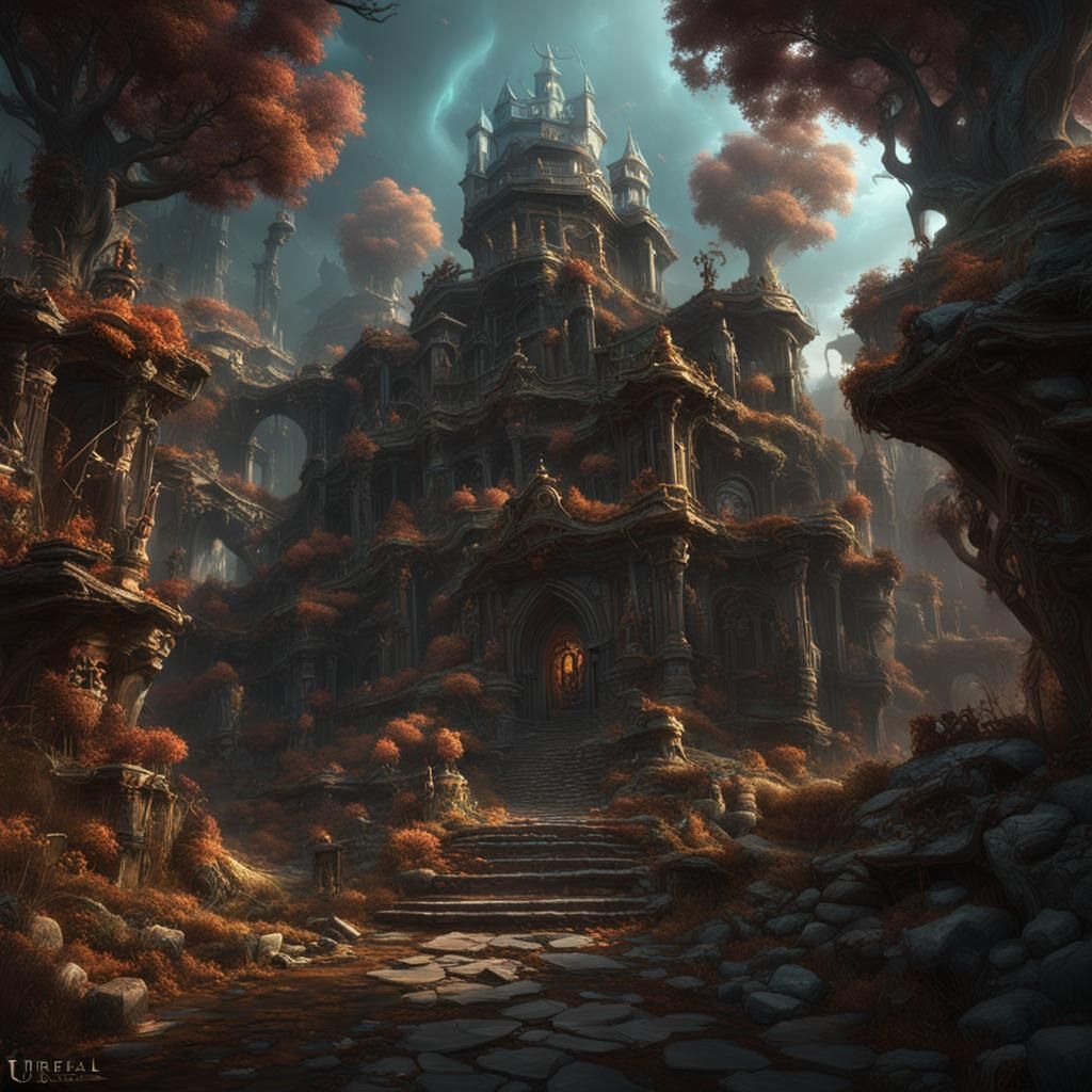 Fantastical Matte Painting with Intricate Details