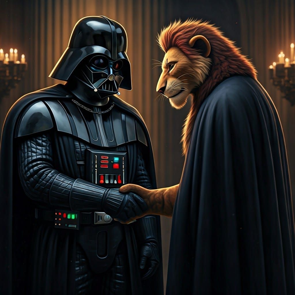 Darth Vader and Mufasa Pay Respects