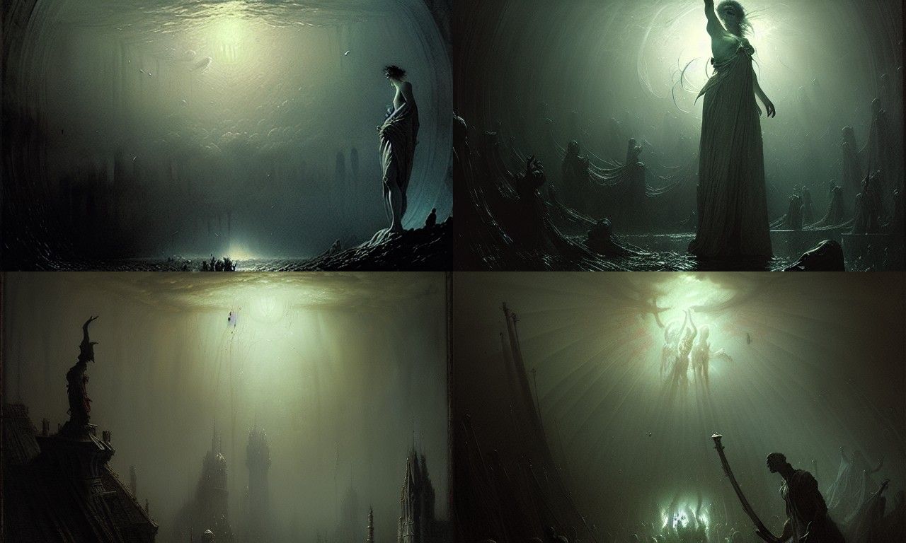 Nightmarish Vision in Engraving Style