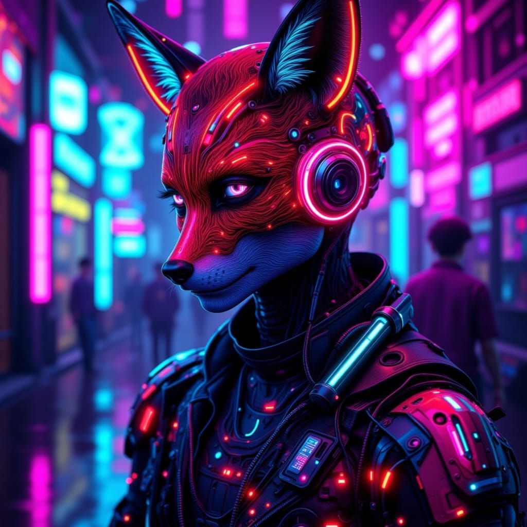 cyberpunk fox